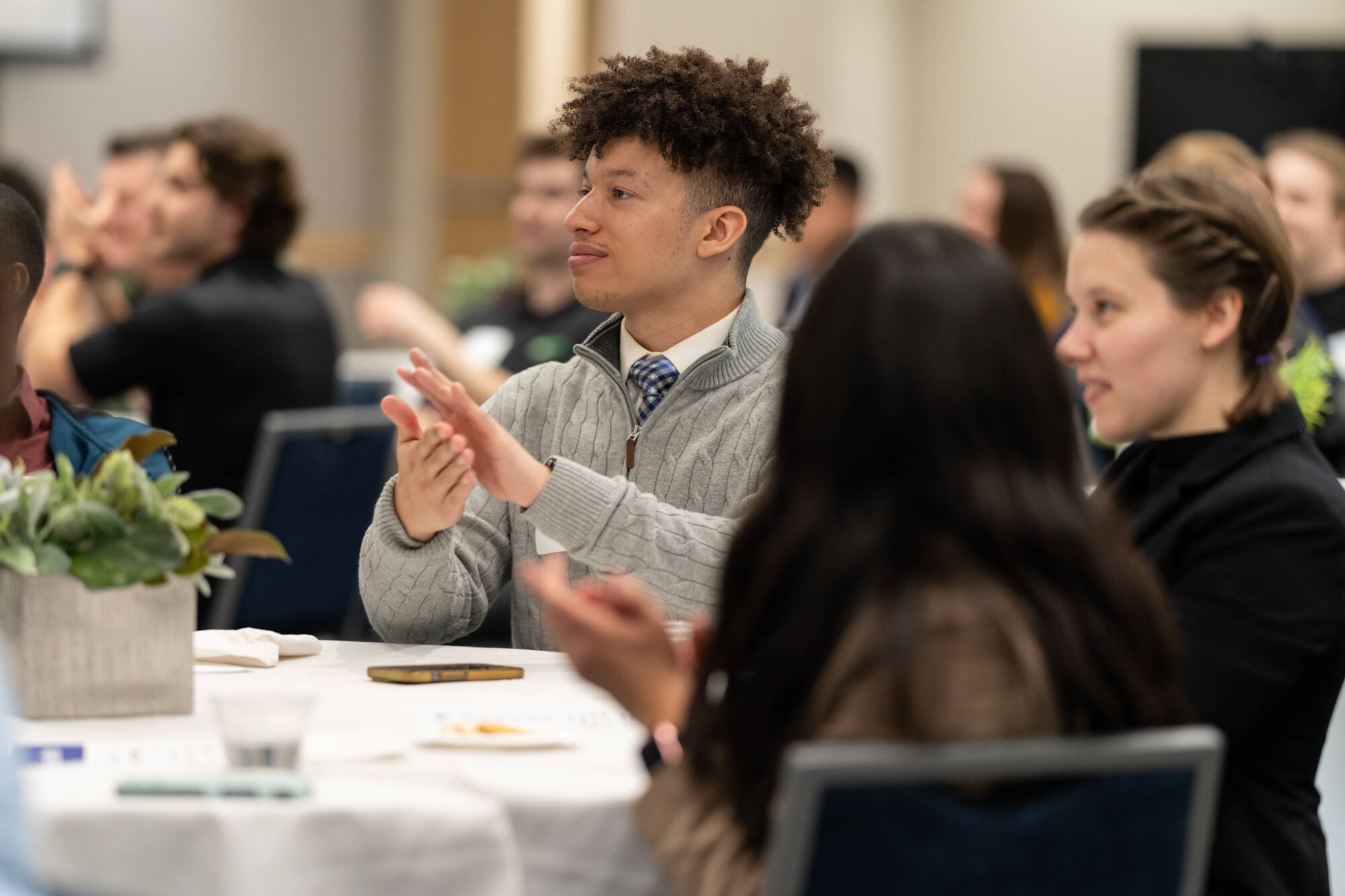 MCSC participant clapping